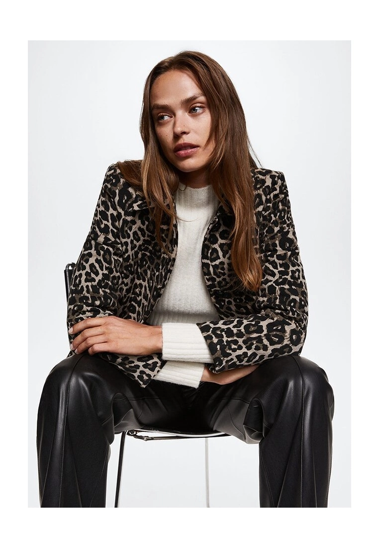 Mango Animal Print Coat 6 Mango Animal Print Coat - Image 4