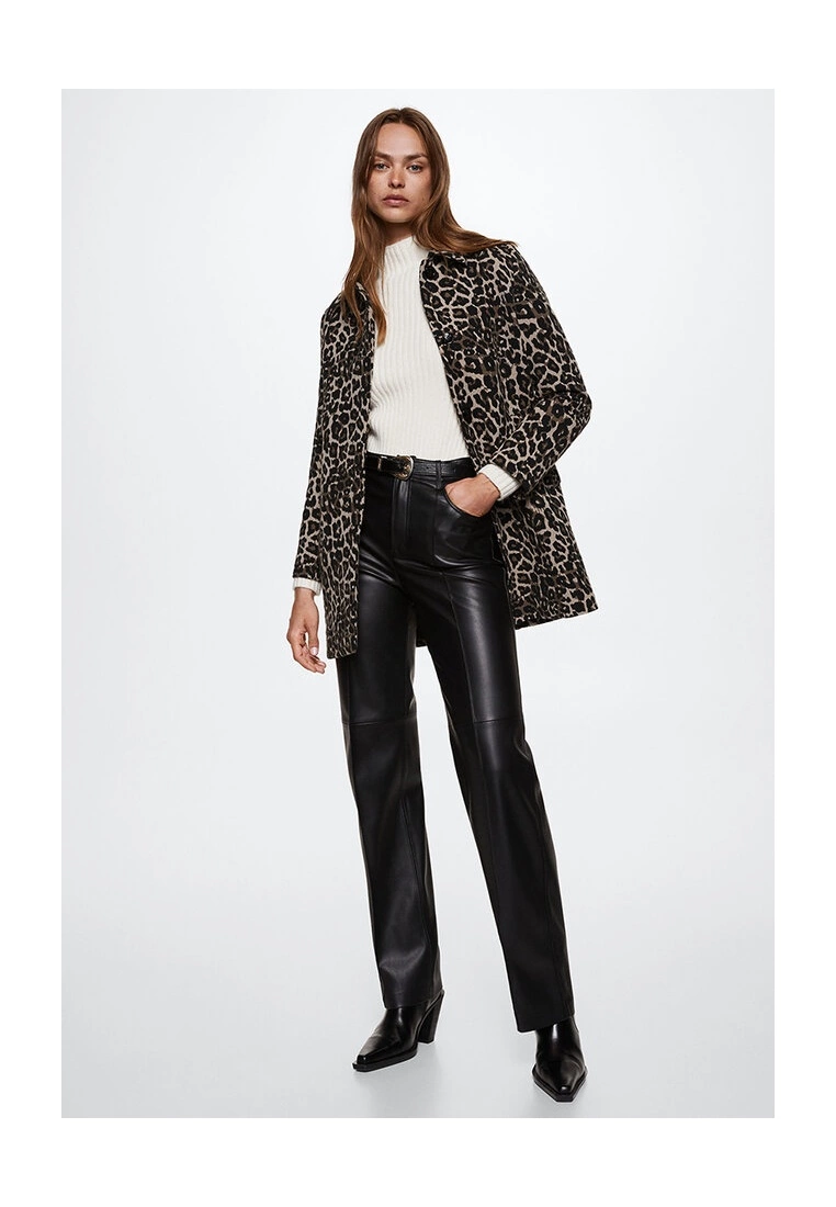 Mango Animal Print Coat 7 Mango Animal Print Coat - Image 5