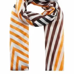 Mango Striped Bicolour Scarf