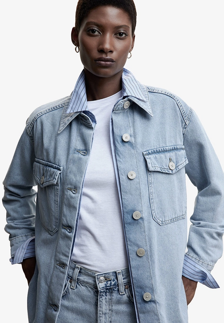 Mango Oversized Denim Overshirt 3 Mango Oversized Denim Overshirt