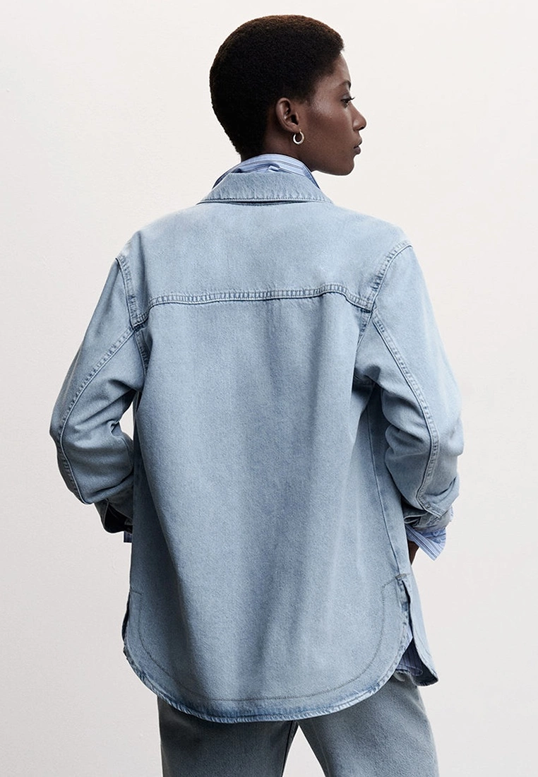 Mango Oversized Denim Overshirt 4 Mango Oversized Denim Overshirt - Image 2