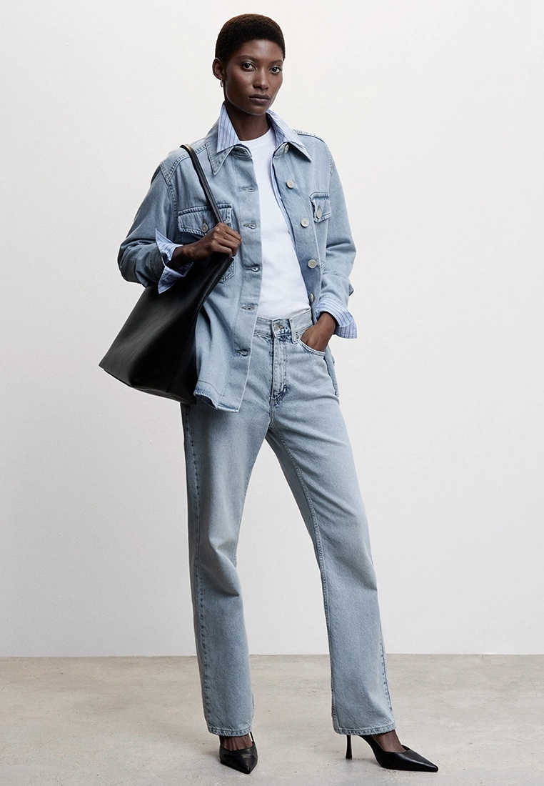 Mango Oversized Denim Overshirt 8 Mango Oversized Denim Overshirt - Image 6