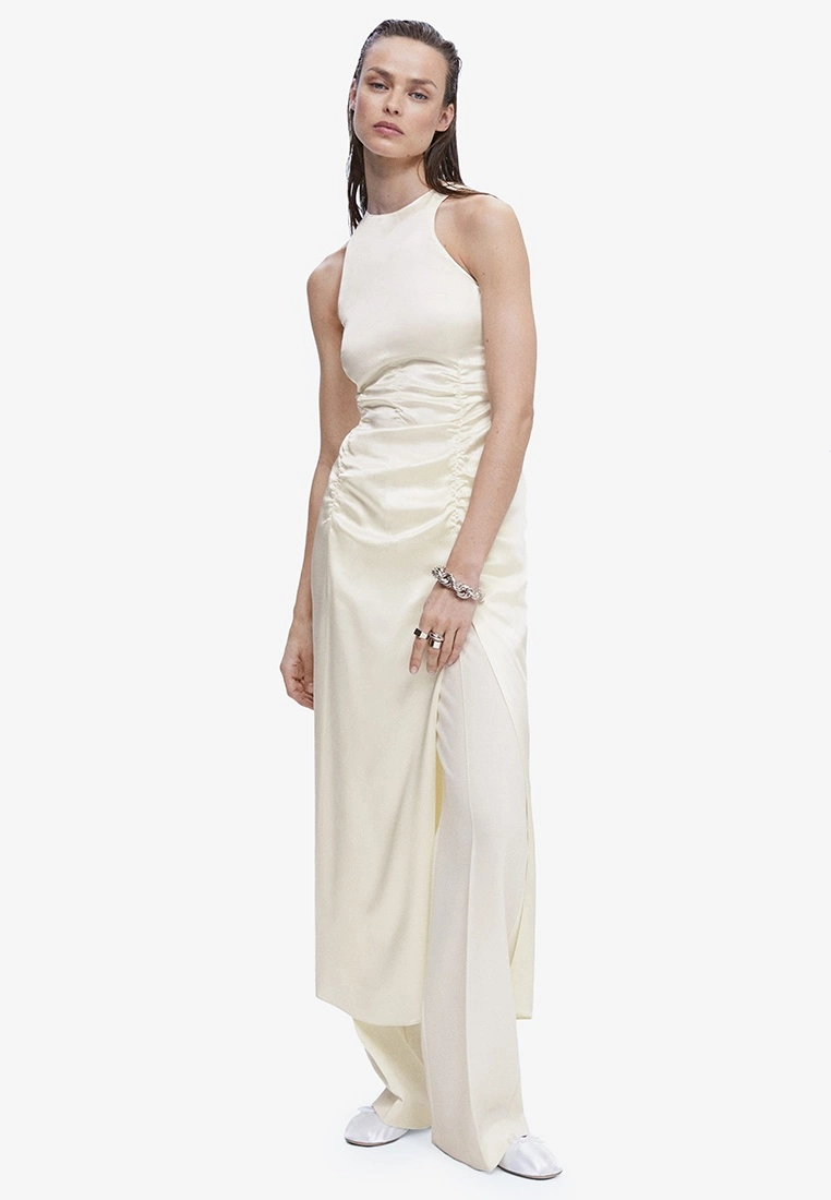Mango Satin Draped Dress 3 Mango Satin Draped Dress