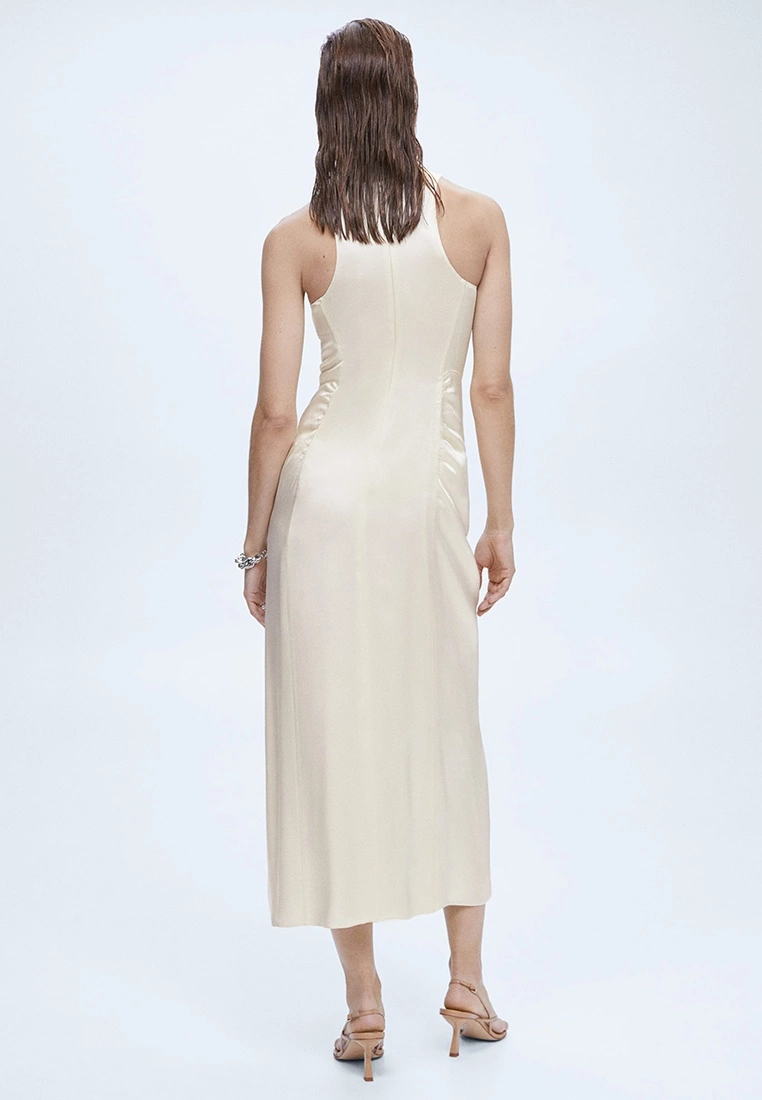 Mango Satin Draped Dress 4 Mango Satin Draped Dress - Image 2