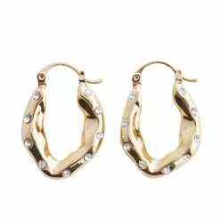 Mango Twisted Hoop Earrings
