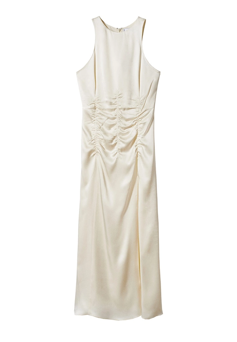 Mango Satin Draped Dress 9 Mango Satin Draped Dress - Image 7