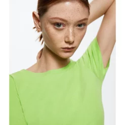 Mango Essential Cotton-Blend T-Shirt -Mango popular store mango 6265 6540326 3