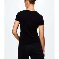 Mango Logo Cotton T-Shirt -Mango popular store mango 6266 6850326 2