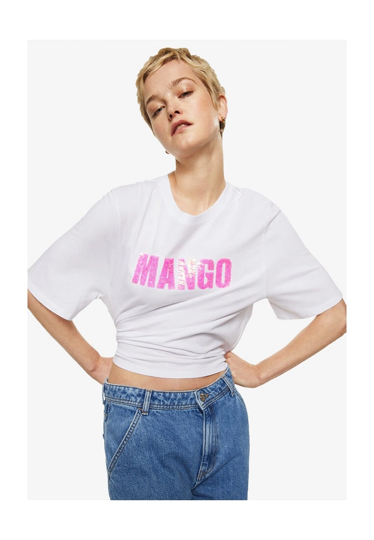 Mango Logo Cotton T-Shirt 3 Mango Logo Cotton T-Shirt