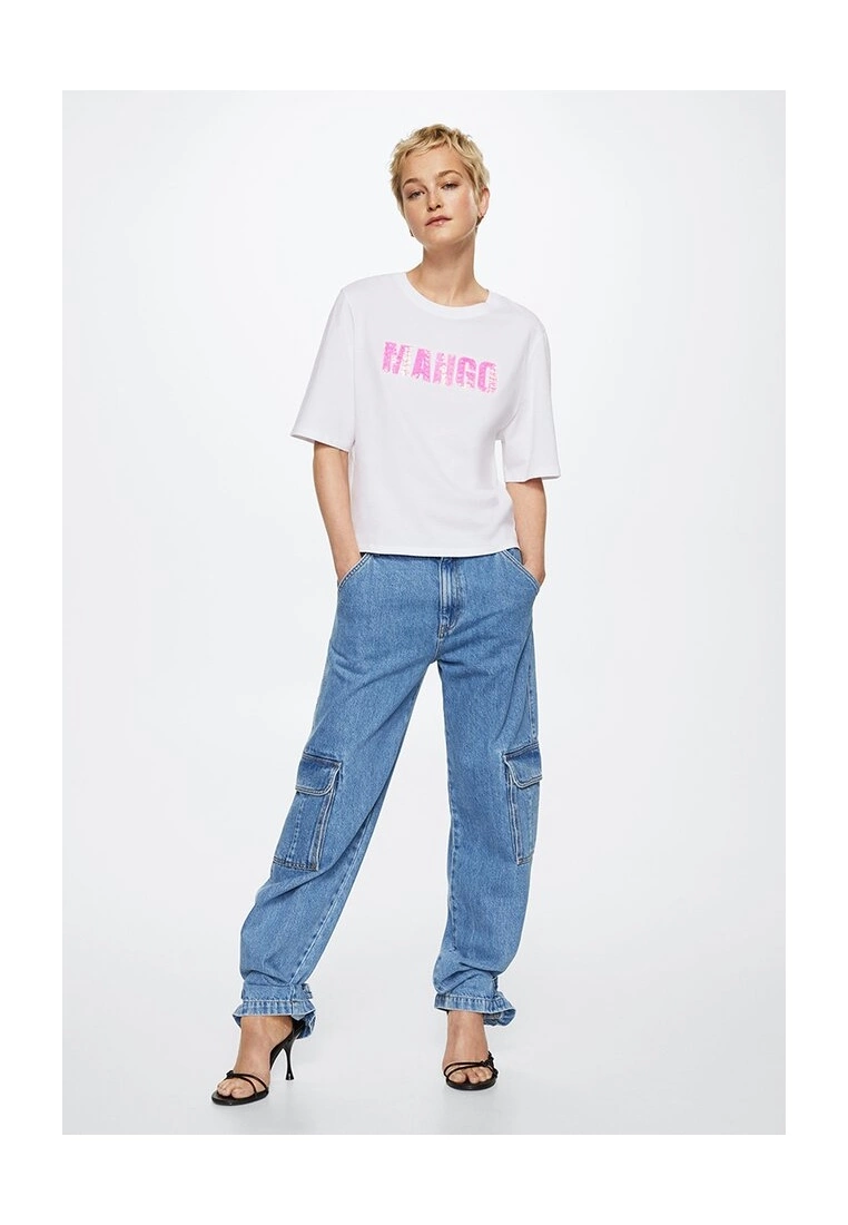 Mango Logo Cotton T-Shirt 6 Mango Logo Cotton T-Shirt - Image 4