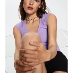 Mango Basic Rib T-Shirt -Mango popular store mango 6294 5350326 4