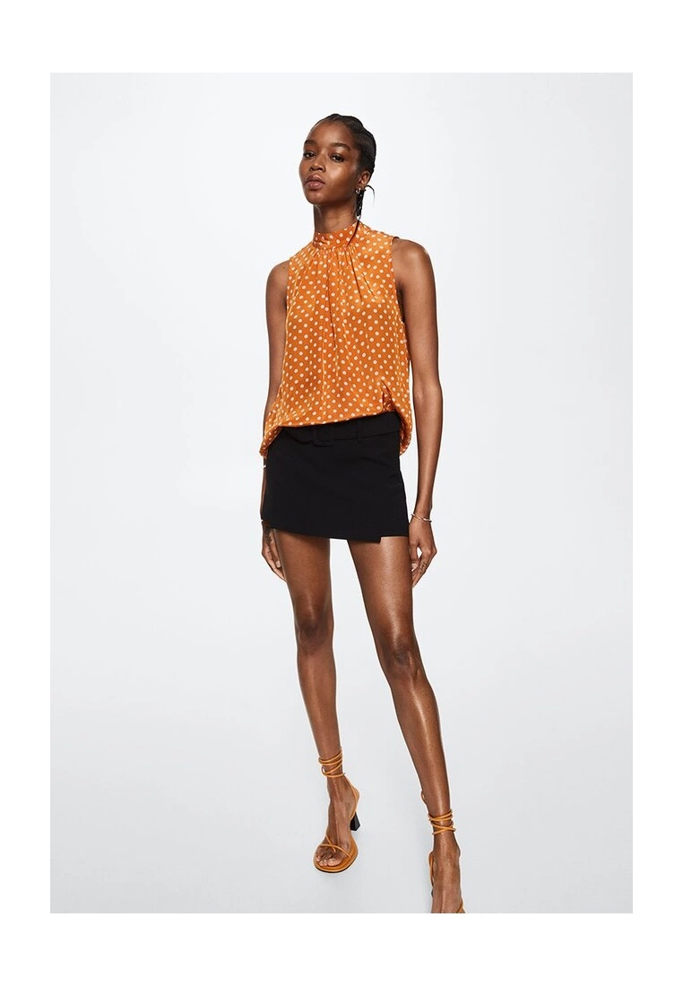 Mango Satin Print Blouse 7 Mango Satin Print Blouse - Image 5