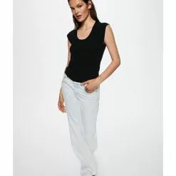 Mango Basic Rib T-Shirt -Mango popular store mango 6305 5940326 3