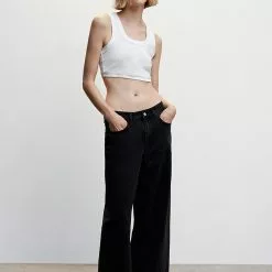 Mango Wide Leg Mid-Rise Jeans 14 Mango Wide Leg Mid-Rise Jeans -Mango popular store mango 6327 1838046 5