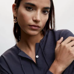 Mango Buttons Satin Blouse -Mango popular store mango 6333 8048046 4