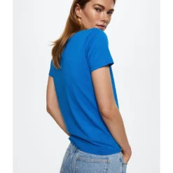 Mango Essential Cotton-Blend T-Shirt -Mango popular store mango 6337 1540326 2