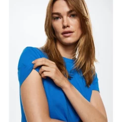 Mango Essential Cotton-Blend T-Shirt -Mango popular store mango 6338 1540326 3