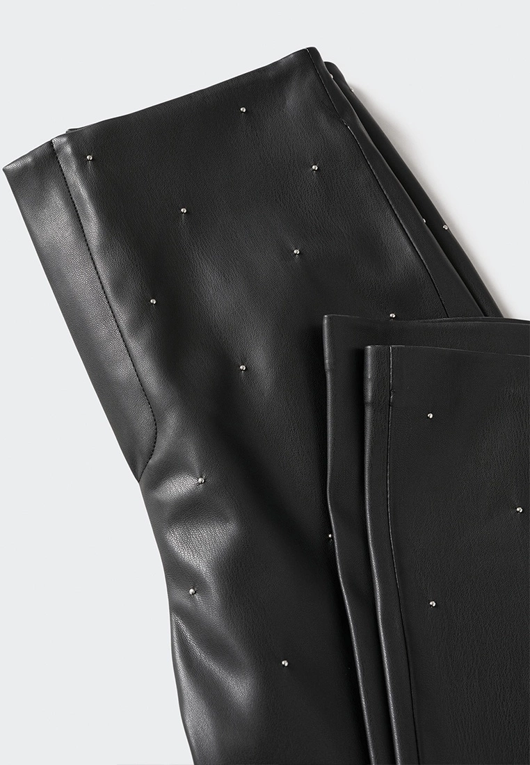 Mango Leather Effect High Waist Pants 5 Mango Leather Effect High Waist Pants - Image 3