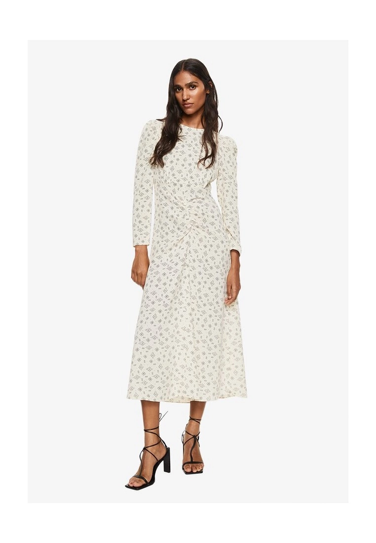 Mango Printed Ruched Dress 3 Mango Printed Ruched Dress