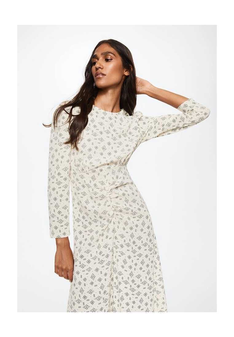 Mango Printed Ruched Dress 6 Mango Printed Ruched Dress - Image 4