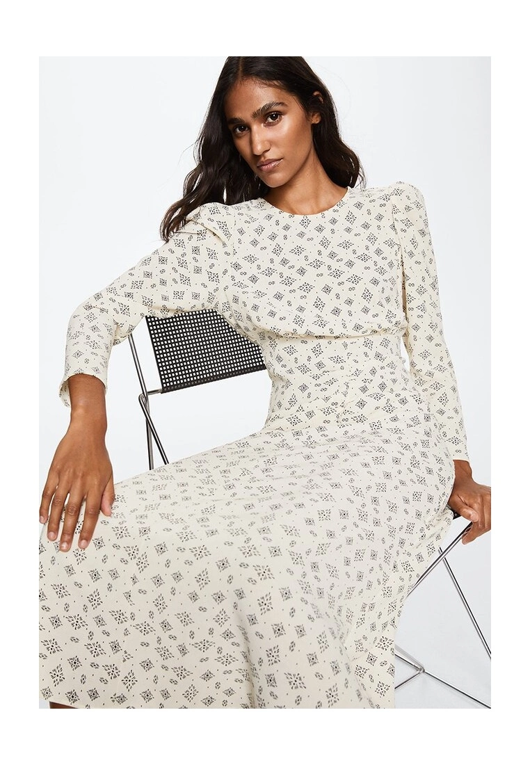 Mango Printed Ruched Dress 7 Mango Printed Ruched Dress - Image 5