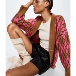 Mango Knitted Cardigan With Diamonds -Mango popular store mango 6426 7690926 5