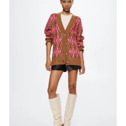 Mango Knitted Cardigan With Diamonds -Mango popular store mango 6426 7690926 6