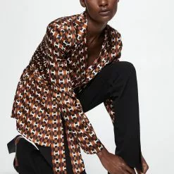 Mango Geometric-Print Blouse -Mango popular store mango 6446 6390926 4