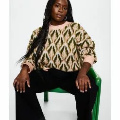 Mango Oversize Printed Sweater -Mango popular store mango 6462 6670926 2