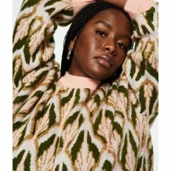 Mango Oversize Printed Sweater -Mango popular store mango 6463 6670926 7