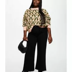 Mango Oversize Printed Sweater -Mango popular store mango 6463 6670926 8