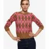 Mango Rhombus Design Sweater -Mango popular store mango 6485 3590926 1
