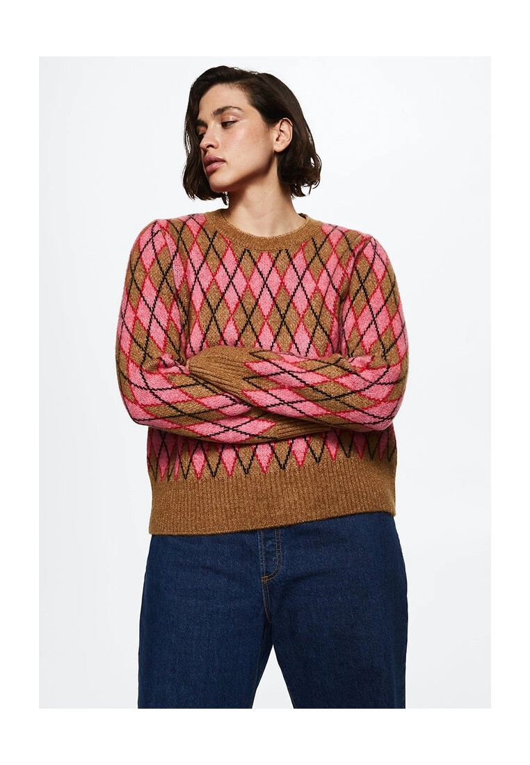 Mango Rhombus Design Sweater 4 Mango Rhombus Design Sweater - Image 2