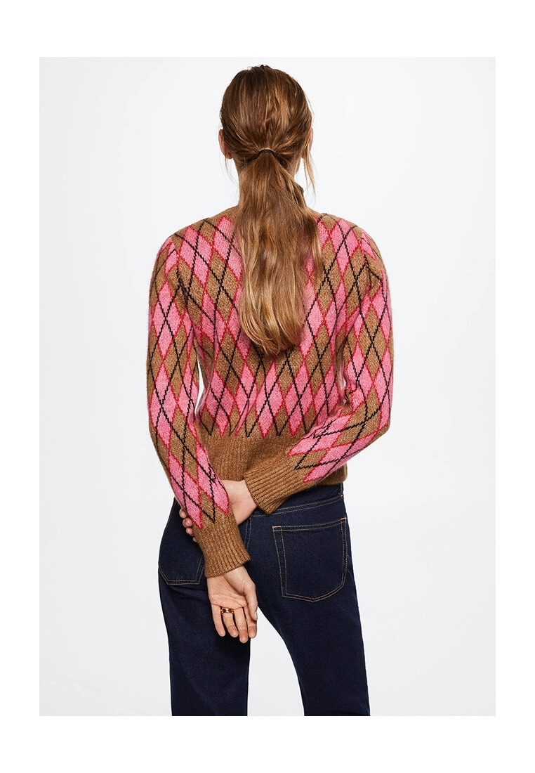 Mango Rhombus Design Sweater 5 Mango Rhombus Design Sweater - Image 3