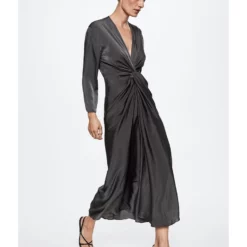 Mango Satin Knot Dress -Mango popular store mango 6489 0980926 6