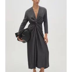 Mango Satin Knot Dress -Mango popular store mango 6490 0980926 9