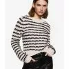 Mango Striped Cable-Knit Sweater -Mango popular store mango 6505 0180926 1