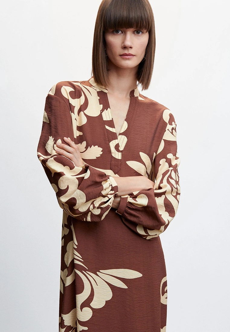 Mango Printed Cut-Out Detail Dress 3 Mango Printed Cut-Out Detail Dress