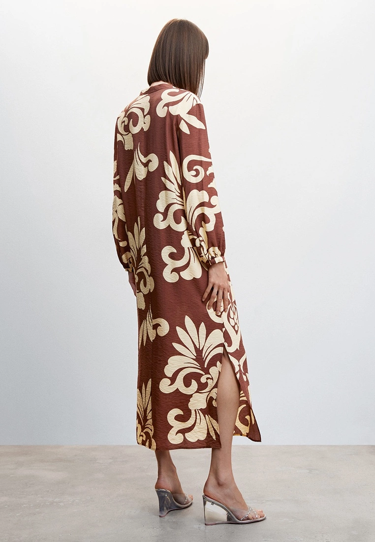 Mango Printed Cut-Out Detail Dress 4 Mango Printed Cut-Out Detail Dress - Image 2