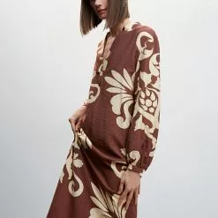 Mango Printed Cut-Out Detail Dress 11 Mango Printed Cut-Out Detail Dress -Mango popular store mango 6605 2116936 3