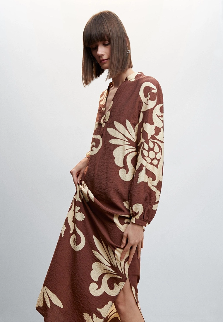 Mango Printed Cut-Out Detail Dress 5 Mango Printed Cut-Out Detail Dress - Image 3