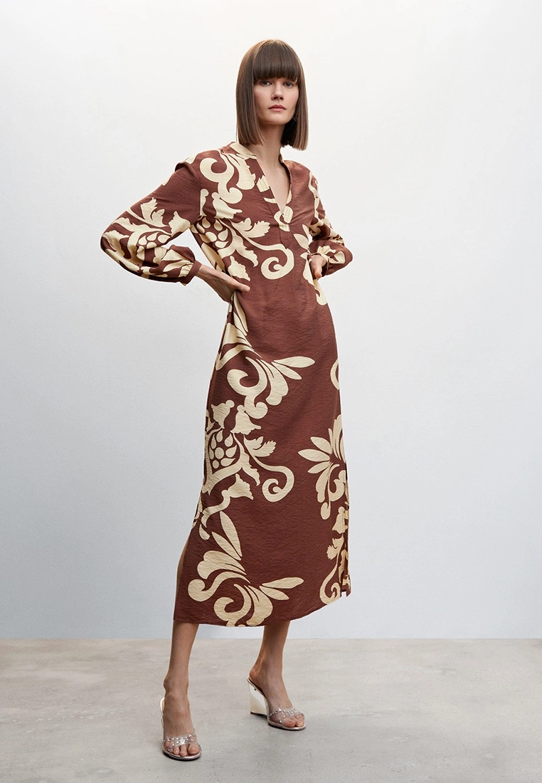 Mango Printed Cut-Out Detail Dress 7 Mango Printed Cut-Out Detail Dress - Image 5