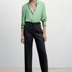 Mango Satin Finish Flowy Shirt -Mango popular store mango 6607 4126936 5