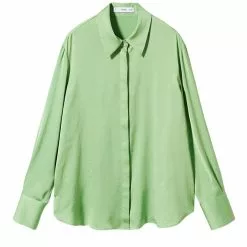 Mango Satin Finish Flowy Shirt -Mango popular store mango 6608 4126936 8