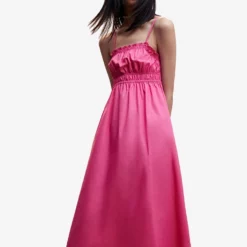 Mango 100% Cotton Midi Dress