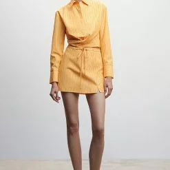 Mango Striped Knot Shirt -Mango popular store mango 6635 6277836 4