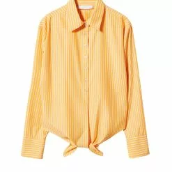 Mango Striped Knot Shirt -Mango popular store mango 6636 6277836 6