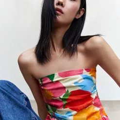 Mango Ruffles Floral Top -Mango popular store mango 6660 2277836 3