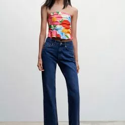 Mango Ruffles Floral Top -Mango popular store mango 6661 2277836 4