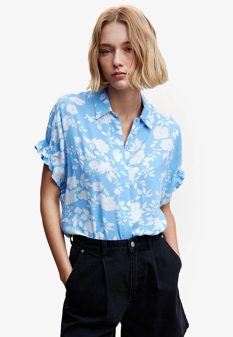Mango Flowers Printed Shirt 3 Mango Flowers Printed Shirt
